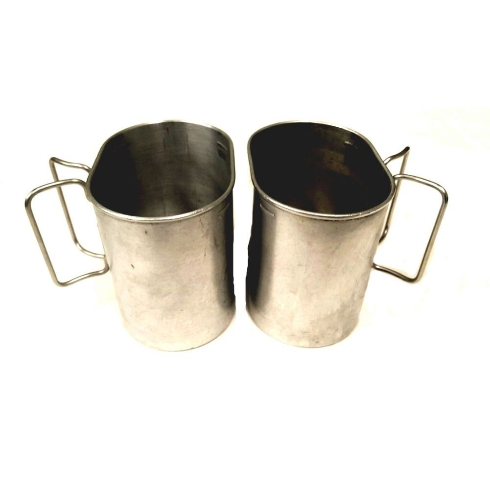 2 Stk. Schweizer Armee Original Trinkbecher Tasse Alu Camping Outdoor