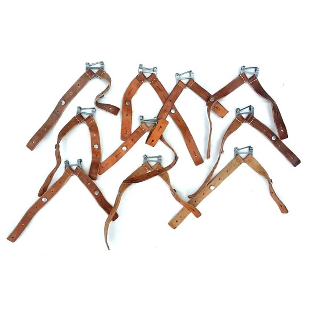 10er Pack Schweizer Armee Lederriemen Befestigungsbändel Leder Helm